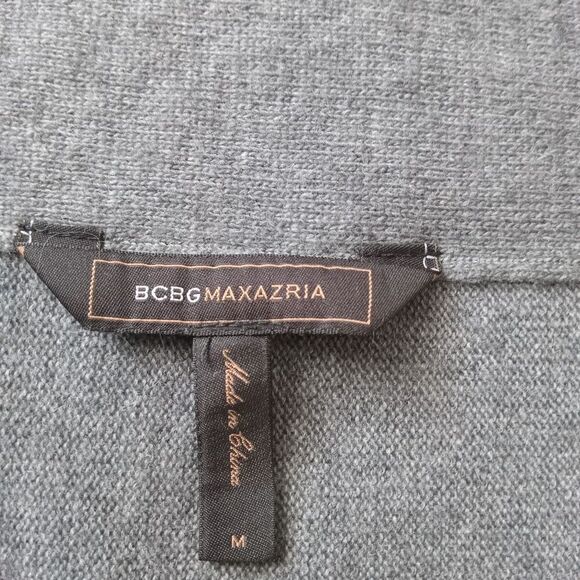 BCBGMaxAzria Grey Long Sleeve Lightweight Wool Blend Cardigan Women's Medium - Picture 3 of 10